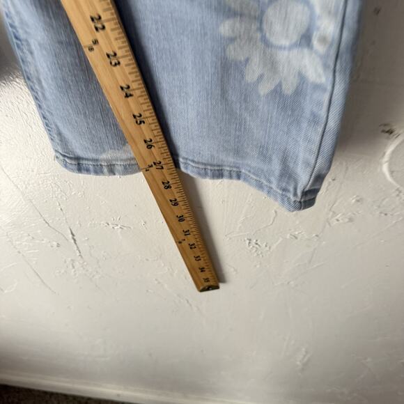 Thereabouts Jeans Girls 14.5 Plus Mid Rise Flare Flower Print Stretch Denim Pan - Picture 6 of 11